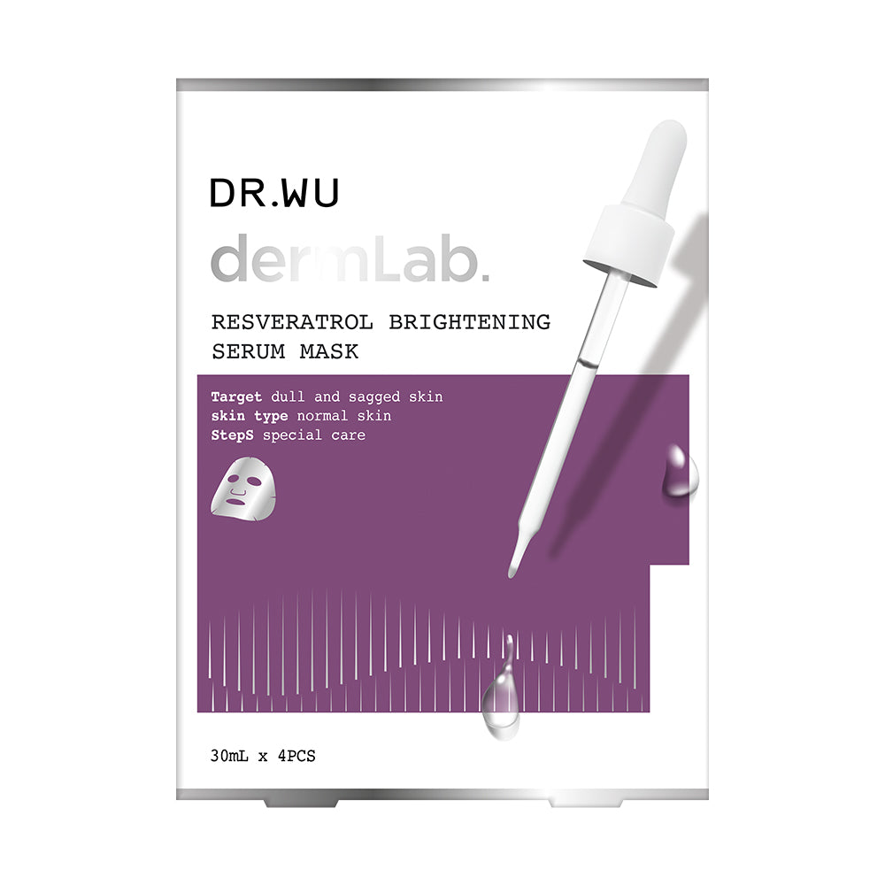 Dr.Wu白藜蘆醇亮白精華面膜4入