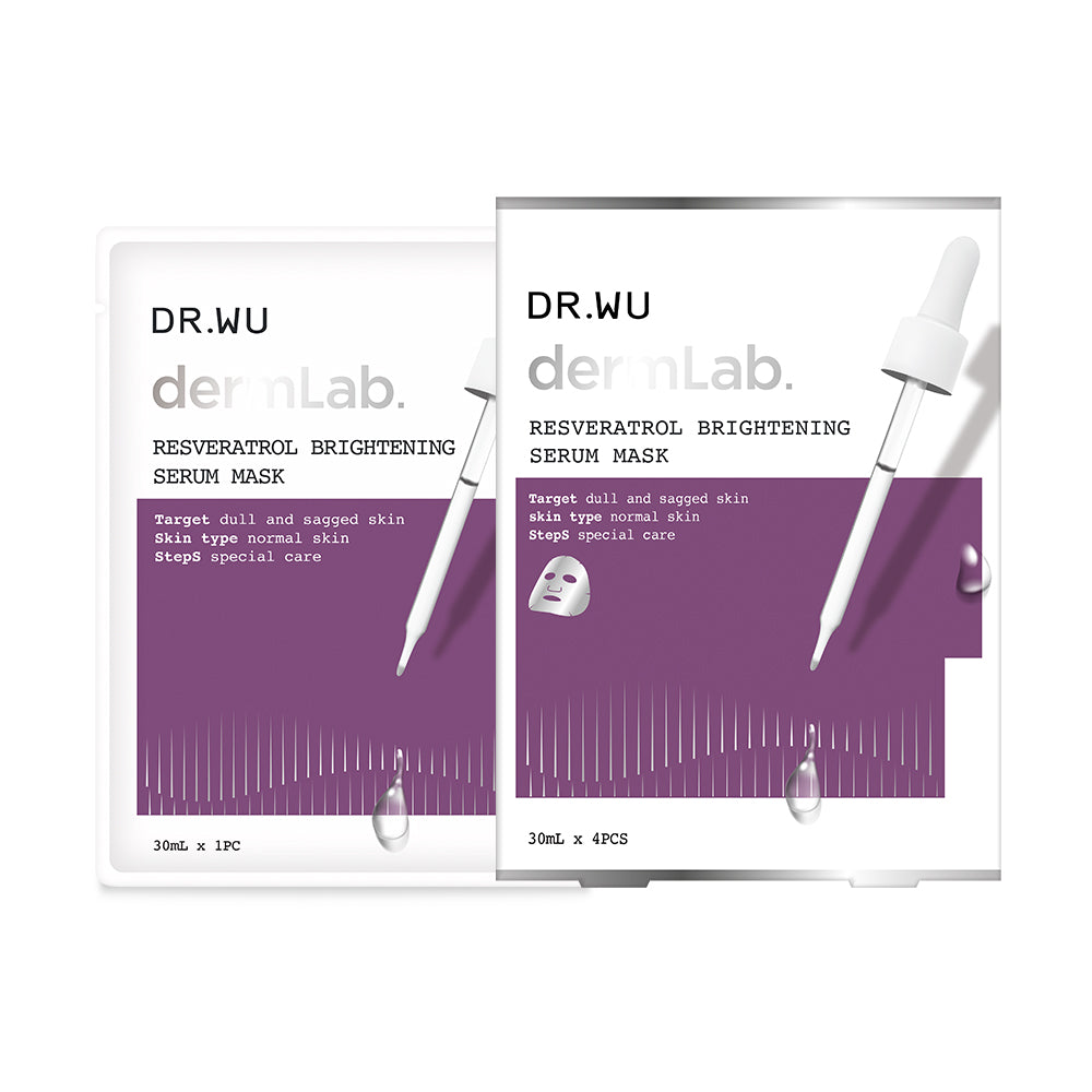 Dr.Wu白藜蘆醇亮白精華面膜4入